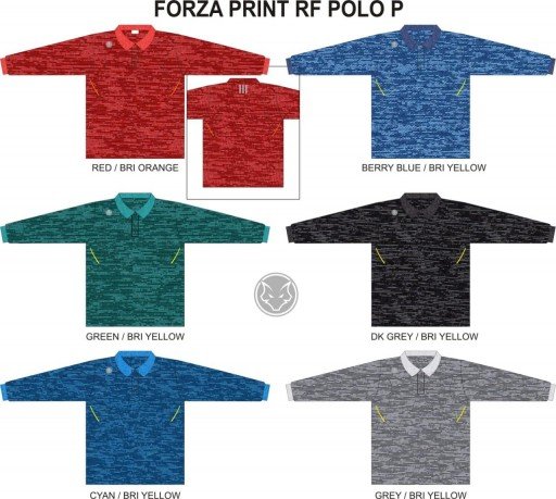 Kaos Olahraga Pria Forza Print RF POLO P